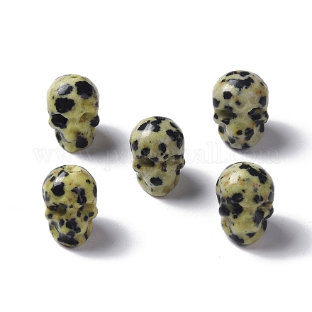 Perles de jaspe dalmatien naturelle G-I352-02-1