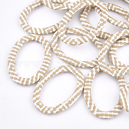 Handmade Raffia Woven Linking Rings WOVE-T005-30D-1