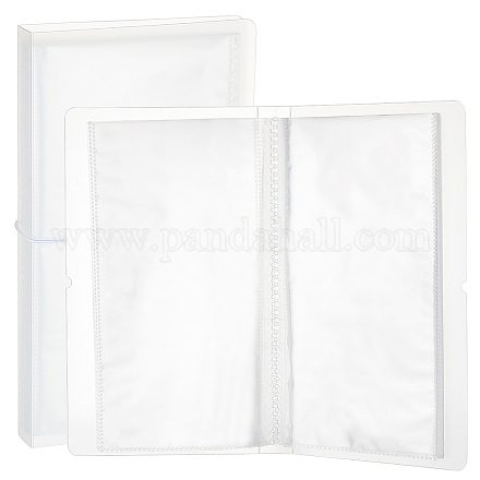 50 Seiten rechteckige Aufbewahrungsalben aus Plastikkarten AJEW-WH0348-29A-1