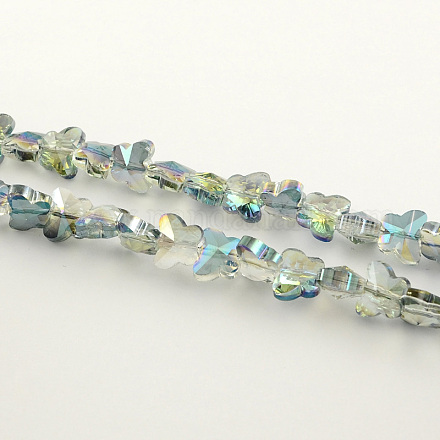Electroplate Faceted Glass Beads EGLA-R092-04-1