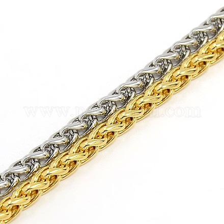 304 fabrication de bracelet en chaîne de blé en acier inoxydable STAS-A028-B005-1