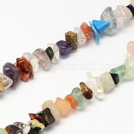 Chapelets de perles de pierre naturelle mixtes X-G-R192-01-1