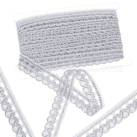 Кружевная лента из полиэстера в форме ракушки OCOR-WH0078-108B-1