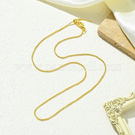 1.5 мм стойка покрытие латунная цепочка коробка регулируемые слайдер ожерелья для женщин мужчин MAK-L044-35G-1