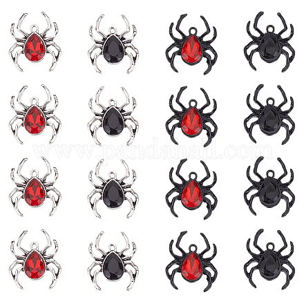 16шт 4 стиля подвески из сплава со стразами RB-WR0001-02-1