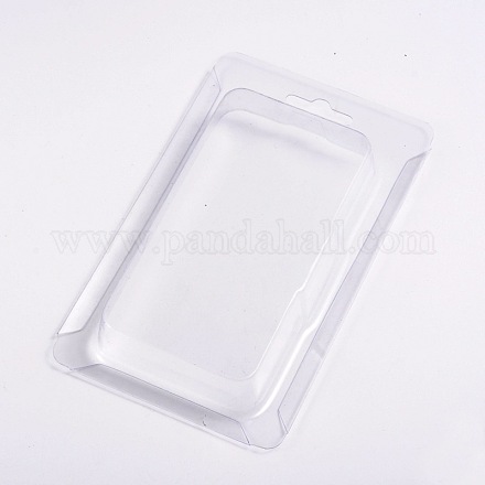 矩形のプラスチックビーズコンテナ  透明  17x10x2.8cm OFFICE-X0001-1