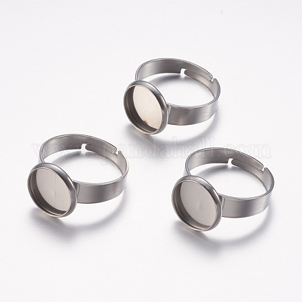 Componentes de anillos de dedo de 304 acero inoxidable ajustables X-STAS-F149-18P-E-1