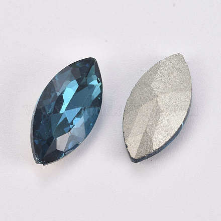 Pointed Back & Back Plated K9 Glass Cabochons RGLA-E017-06C-H-1