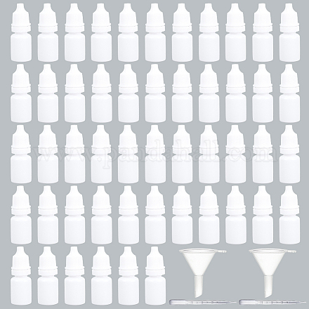 50 шт. Пластиковые флаконы для клея с 2 шт. одноразовыми пластиковыми пипетками с 2 шт. прозрачными пластиковыми воронкообразными воронками AJEW-OC0005-27B-1