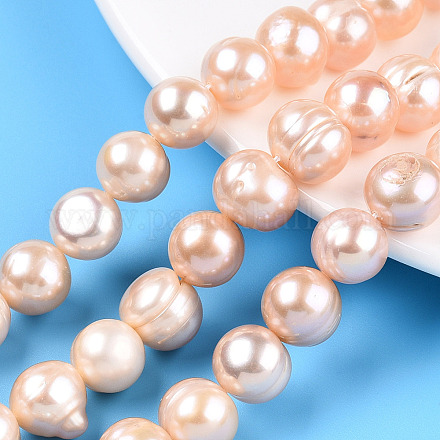 Fili di perle di perle d'acqua dolce coltivate naturali PEAR-N013-10C-1