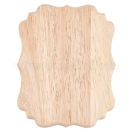 フィンガーインスパイアネイチャーウッドプラーク未完成の木製プラーク5.9x4.6x0.7インチウェーブエッジシェイプウッドデコレーションプラークブランク木製DIYプラークDIYプロジェクトまたは家の壁の装飾のための天然な看板 WOOD-WH0023-35-1