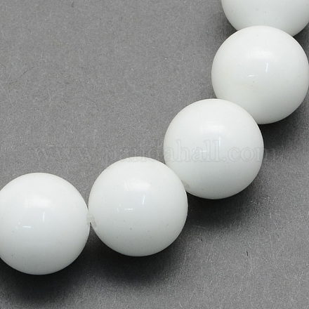 Fili di perline procellana tonde naturale X-PORC-S484-4mm-1