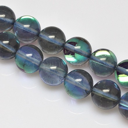 Synthetical Moonstone Beads Strands G-G585-6mm-03-1