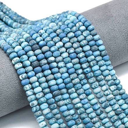 Окрашенные нити бусин из натурального камня-карты G-P575-A21-6x4mm-02-1