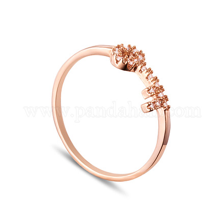 Shegrace delicato anello portachiave in ottone con micro pavé di zirconi AAA JR39A-01-1