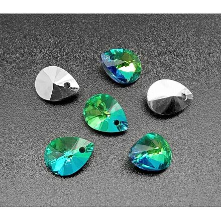 Прозрачные стеклянные подвески со стразами&nbsp;RGLA-WH0015-02E-1