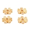 Brass Micro Pave Cubic Zirconia Beads, Flower, Real 18K Gold Plated, 8x2mm, Hole: 1.5mm