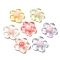 Translucent Resin Cabochons, Flower, Mixed Color, 27x28x7.5mm