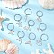 Ocean Theme 304 Stainless Steel Keychains, Stainless Steel Color, Mixed Shapes, 41~55mm