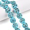 Synthetic Turquoise Beads Strands, Dyed, Jack-O-Lantern Pumpkin, Dark Turquoise, 14.5x15x4mm, Hole: 1.2mm, about 26pcs/strand, 14.84''(37.7cm)
