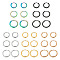 30Pcs 15 Style 316L Surgical Stainless Steel Huggie Hoop Earrings for Girl Women, Mixed Color, 12 Gauge, 14~18x2mm, Pin: 0.9mm, 2Pcs/style