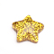 Resin Cabochons, with Glitter Powder, Star, Gold, 16x16.5~17x5~6mm