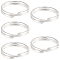 5Pcs 925 Sterling Silver Split Jump Rings, Double Loop Jump Rings, Round Rings, Silver, 7x1mm, Inner Diameter: 5.5mm