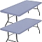 Polyester Tablecloth, for Home Decorations, Rectangle, Slate Blue, 1820x750x0.5mm