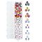 7 Styles Opaque Acrylic Beads, with Enamel, Flat Round, Mixed Color, 6.5~7x3.5~4mm, Hole: 1.2~1.6mm