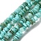 Natural Freshwater Shell Beads, Dyed, Nuggets, Turquoise, 4.5~9x4.5~7x1.5~5mm, Hole: 0.8mm, about 163~165pcs/strand, 14.88~15.08''(37.8~38.3cm)