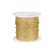Brass Coated Iron Cable Chains, Unwelded, with Spool, Golden, 1.4x1.5x0.2mm