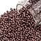 TOHO Round Seed Beads, Japanese Seed Beads, Frosted, (564F) Matte Galvanized Cabernet, 11/0, 2.2mm, Hole: 0.8mm, about 1103pcs/10g