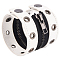 Punk PU Leather Cord Bracelets, Zipper Wristband Bracelets for Men Women, White, 8-5/8x2-1/4x1/4 inch(22x5.7x0.6cm)