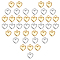 160Pcs 2 Colors CCB Plastic Pendants, Heart Charm, Platinum & Golden, 15x13x3.5mm, Hole: 2mm, 80pcs/color