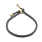Cotton Cord Bracelets, with Brass Finding, Long-Lasting Plated, Real 24K Gold Plated, Dark Gray, 8-1/2 inch(21.5cm)~9 inch(23cm)