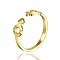 Stylish Adjustable 304 Stainless Steel Gender Symbol Cuff Rings for Women, Minimalist Fashion Hand Jewelry, Golden, show in picture