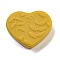 Silicone Focal Beads, Heart, Goldenrod, 21x25x8.5mm, Hole: 2mm