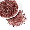 6/0 Gradient Color Glass Seed Beads, Transparent Colours Fringe Teardrop Beads, Indian Red, 5x4x4mm, Hole: 1.2mm, about 4500pcs/pound