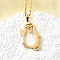 304 Stainless Steel Laser Cut Penguin Pendant Necklaces for Women Men, Real 18K Gold Plated, 17.52 inch(44.5cm), pendant: 29.5x17.5mm