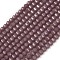 Imitation Jade Glass Beads Strands, Rondelle, Faceted, Old Rose, 5x6x5mm, Hole: 1.2mm, about 98pcs/strand, 17.32''(44cm)