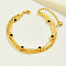 Beach Style Brass Cobs Chain Anklets, Double Layer Anklet, Real 18K Gold Plated