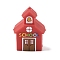 Silicone Beads, House, House, 28x21x14.5mm, Hole: 2mm