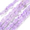 Natural Lavender Amethyst(Dyed & Heated) Beads Strands, Nuggets, Tumbled Stone, 4.5~11.5x3~7x3.5~6mm, Hole: 1.2mm, about 48~68pcs/strand, 15.35~15.94''(39~40.5cm)