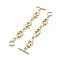 Brass Toggle Clasps, Cadmium Free & Nickel Free & Lead Free, Knot, Real 18K Gold Plated, Bar: 5.5x19x2.5mm, Knot: 89.5x9x3mm, hole: 7mm