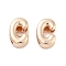 Rack Plating Alloy Pendants, Cadmium Free & Lead Free, Electroplate Nickel, Light Gold, Letter C, 9x6x4mm, Hole: 1.5x2.5mm