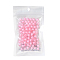 Transparent Acrylic Beads, Bead in Bead, Round, Pearl Pink, 8x7.5mm, Hole: 2mm, about 100pcs/bag