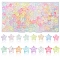 91G Transparent Acrylic Beads, Star, Mixed Color, 10~11x11~11.5x6~9.5mm, Hole: 2mm, 91g/set