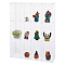 12-Slot Assemble Acrylic Minifigures Display Case, for Model Toy Display, Clear, 25.5x7.5x34.2cm