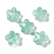 Baking Paint Glass Beads, Star, Medium Turquoise, 11.5x12x6.5mm, Hole: 1.2mm