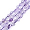Natural Lavender Amethyst Beads Strands, Nuggets, Tumbled Stone, 4~6x7~10x4~6mm, Hole: 1mm, 15.75''(40cm)